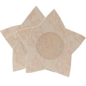 Star Shaped Pasties Nipple Covers Self Adhesive 3 Pair Nude